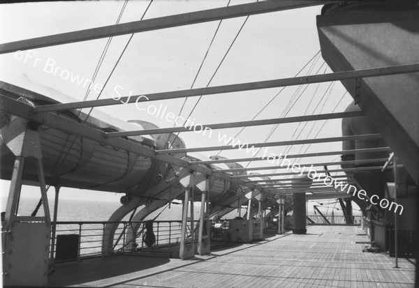 BOAT DECK OF ORAMA SHOWING MCLACHLAN DAVITS